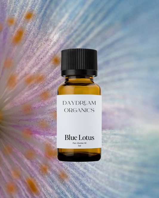 Our Blue Lotus Absolute essential oil is derived from the majestic, mauve-coloured Blue Lotus flowers that originate in India. Blue Lotus is a rare and precious extract. Blue Lotus offers an alluring, mesmerizing and floral aroma that is used for anointing and meditation. 
Emotionally and energetically, Blue Lotus is known as a powerful aphrodisiac, to dispel negative emotions, to induce a sense of euphoria and relaxation as well as to deeply support one on their spiritual journey.