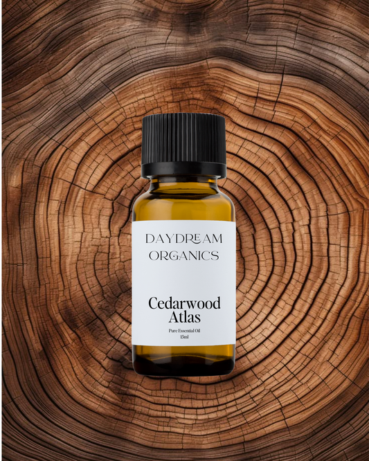 Our uncertified organic Cedarwood Atlas (Cedrus atlantica) essential oil has a rich, balsamic, and slightly sweet woody aroma, deeper and more velvety than other cedar varieties—evoking ancient forests and quiet strength.
Emotionally and energetically, Cedarwood Atlas is known for its grounding, calming, and fortifying qualities, making it ideal for centering the mind, easing stress, and promoting a deep sense of emotional stability and connection to the earth.
