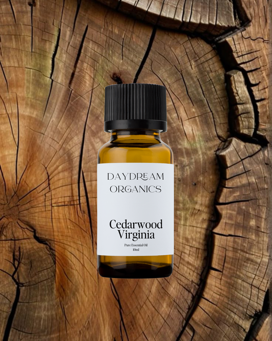 Our ethically wildcrafted Cedarwood Virginia essential oil offers a smooth, woody aroma with soft smoky and slightly sweet undertones.
Emotionally and energetically, Cedarwood Virginia is grounding, stabilizing, and gently comforting, traditionally used to ease stress, promote emotional balance, and foster a sense of rootedness, clarity, and inner peace.