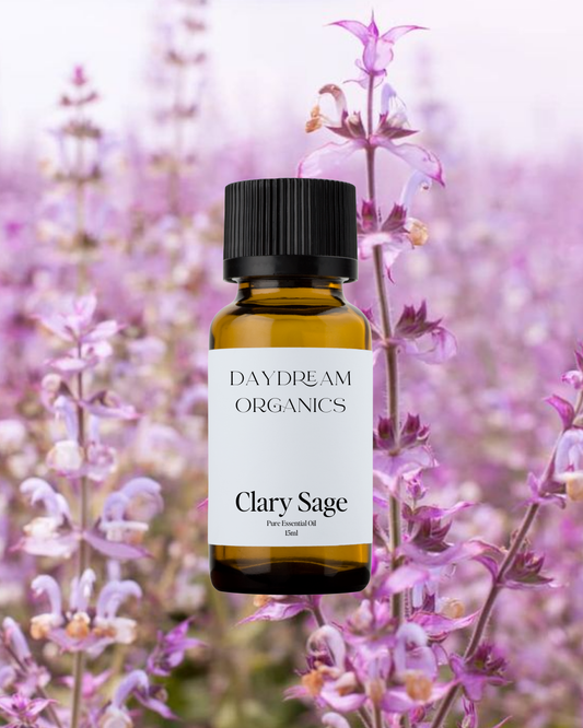 Our uncertified organic Clary Sage essential oil is steam distilled and offers a fresh, warm, sweet and herbaceous aroma.
Emotionally and energetically, Clary Sage essential oil is uplifting, nourishing, relaxing and calming. Clary Sage is believed to inspire creativity and can also be used as a potent natural aphrodisiac.