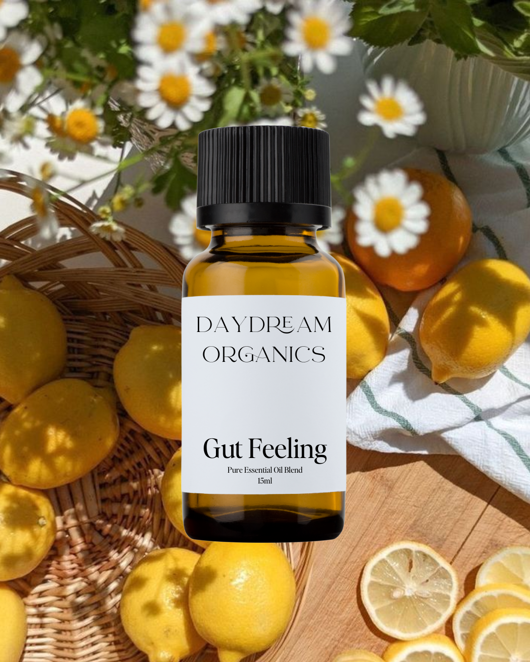 Our Gut Feeling essential oil blend is thoughtfully crafted to support a good gut feeling— both literally and energetically. Designed to help ease digestive discomfort after meals while also encouraging a sense of inner balance, warmth and clarity. This blend helps you trust yourself and your gut.