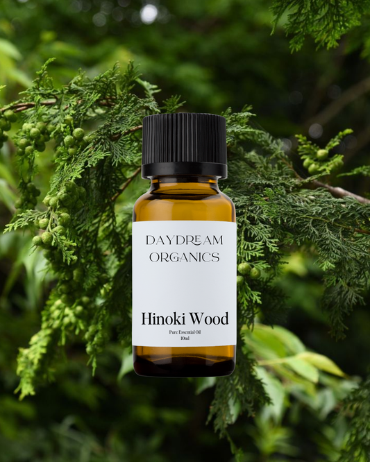 Our uncertified organic Hinoki Wood essential oil offers a soft, woody, and citrusy aroma with delicate earthy and slightly smoky undertones.
Emotionally and energetically, Hinoki is calming, grounding, and spiritually uplifting, traditionally used to promote tranquility, reduce stress, and cultivate a sense of peaceful presence and inner stillness.