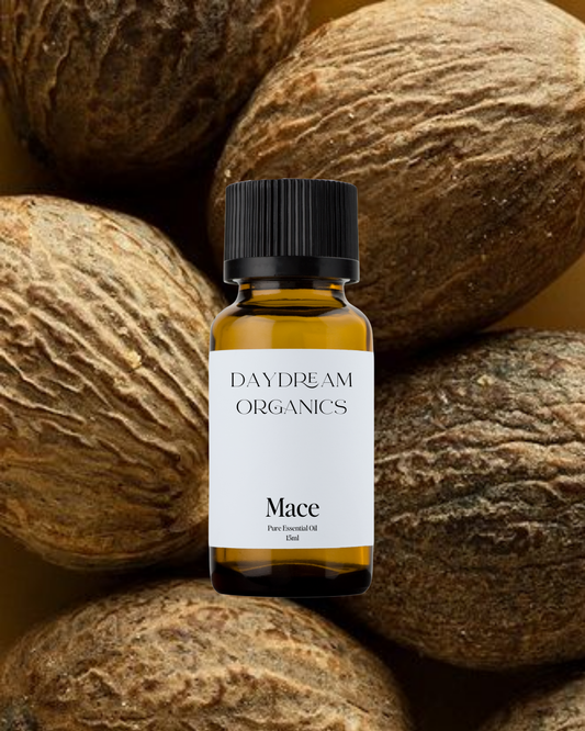 Our uncertified organic Mace essential oil offers a similar aroma to nutmeg, but is slightly sweeter and more delicate in its undertones. 
Emotionally and energetically, Mace is warming, opening, comforting and calming. Mace is known for its ability to promote a tranquil environment and support feelings of comfort.