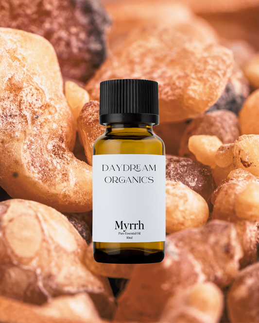 Our ethically wildcrafted Myrrh essential oil offers a warm, sweet, earthy, smooth, rich aroma. Myrrh has a long history of use in ancient cultures and various religions as an incense, healing preparations and ceremonial aroma.