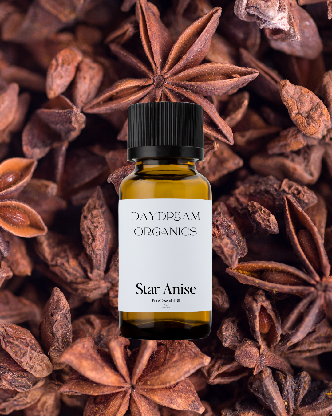 Our uncertified organic Star Anise essential oil offers a spicy, sweet, warm, licorice-like, balsamic and woodsy aroma.
Emotionally and energetically, Star Anise is uplifting, comforting, and strengthening. Star Anise is know to comfort in times of fear and overwhelm, as well as to provide mental clarity and inner strength.