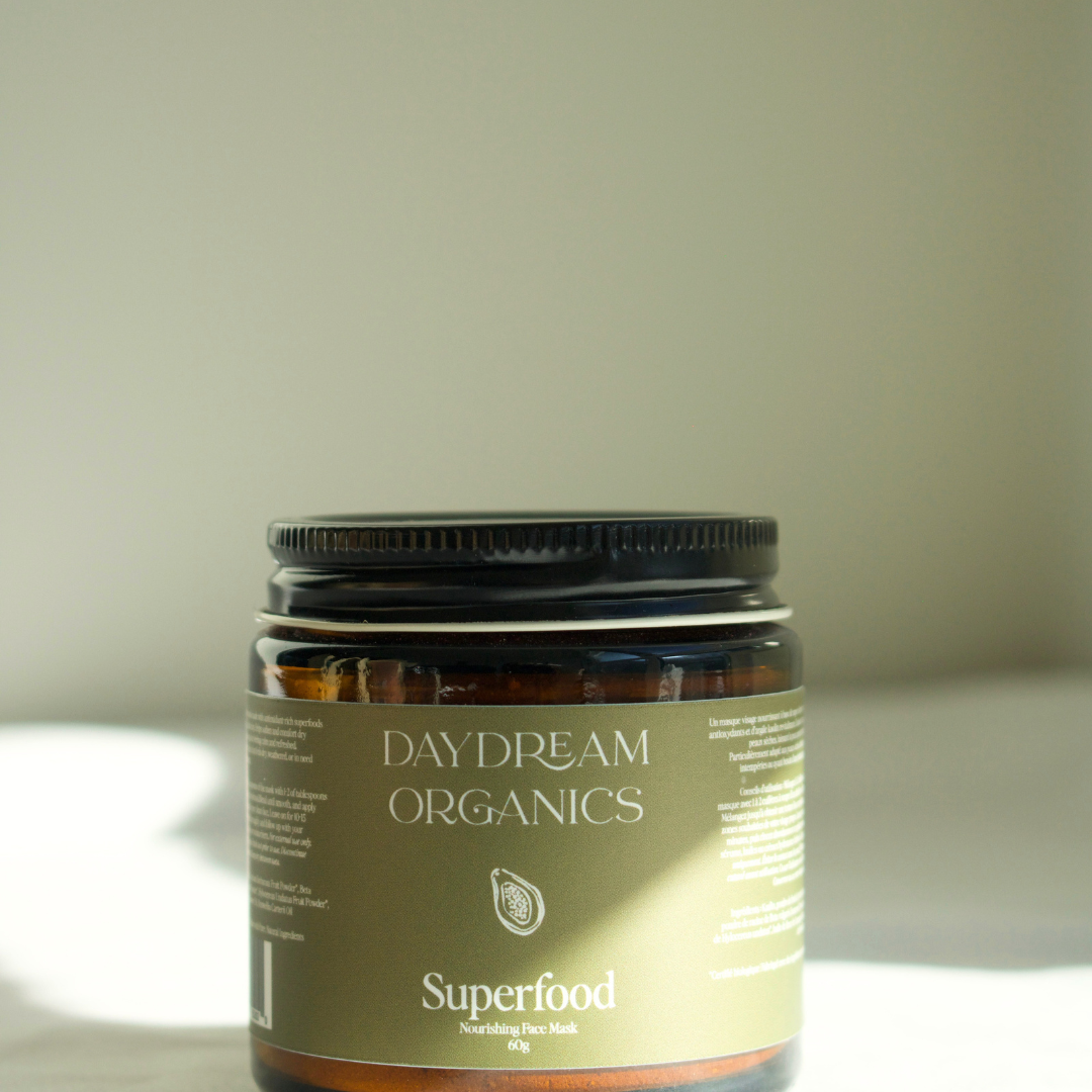 Our Superfood Face Mask is a blend of antioxidant-rich superfoods, gentle mineral-rich clays and nourishing essential oils. This mask helps to lift away impurities, dullness and excess oils while supporting a healthy, hydrated and glowing complexion.&nbsp;
