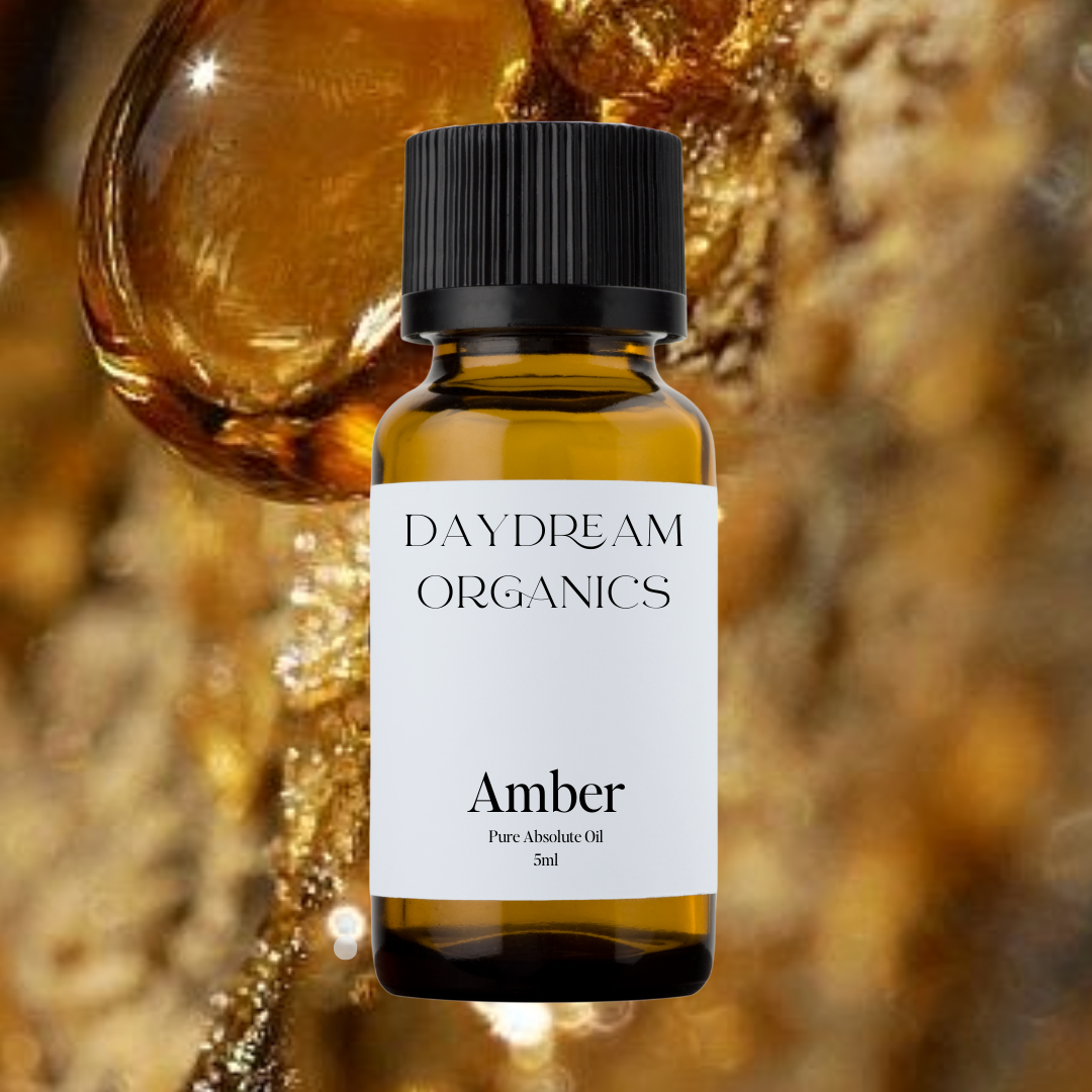 Our uncertified organic Amber essential oil offers a rich, warm, and resinous aroma with deep sweet, smoky, and earthy undertones, evoking a sense of ancient mystery and grounded luxury.

Emotionally and energetically, Amber is calming, stabilizing, and deeply nurturing, often used to soothe the nervous system, anchor the spirit, and create a sense of comfort, presence, and timeless warmth. 