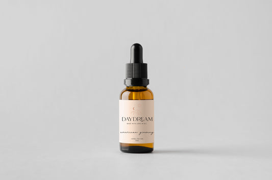 Our sustainably cultivated American Ginseng herbal tincture is made from Canadian grown Ginseng Root and can be used as an adaptogen to promote a healthy stress response and strengthen the immune system.
