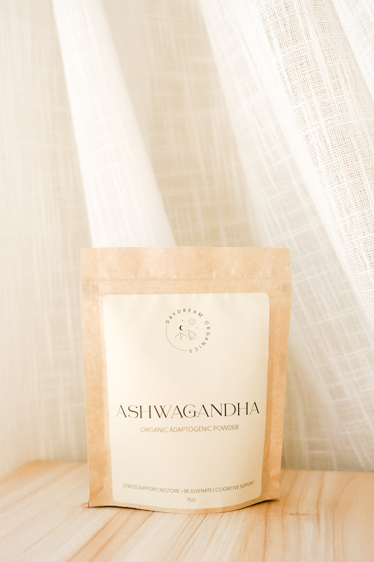 Cherished for centuries in Ayurveda, our organic Ashwagandha is grown in the Pacific Northwest and is an adaptogenic herb that can be used daily to support a healthy stress response and adrenal functioning as well as to balance cortisol levels.