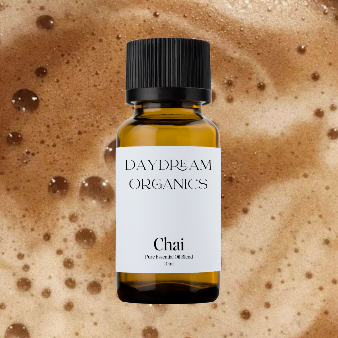 Our Chai Essential Oil Blend has been handcrafted using warming oils such as Cinnamon, Cardamom and Anise to evoke the same feelings of comfort and warmth that are experienced when sipping on a Chai Latte.