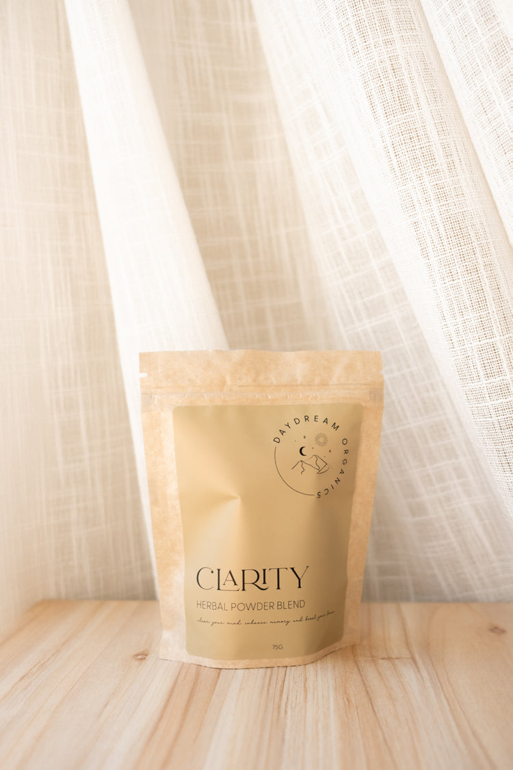 Our Clarity Herbal Powder Blend has been formulated using brain powdering herbs & mushrooms such as Lion's Mane to help promote mental clarity, focus, concentration and memory. 