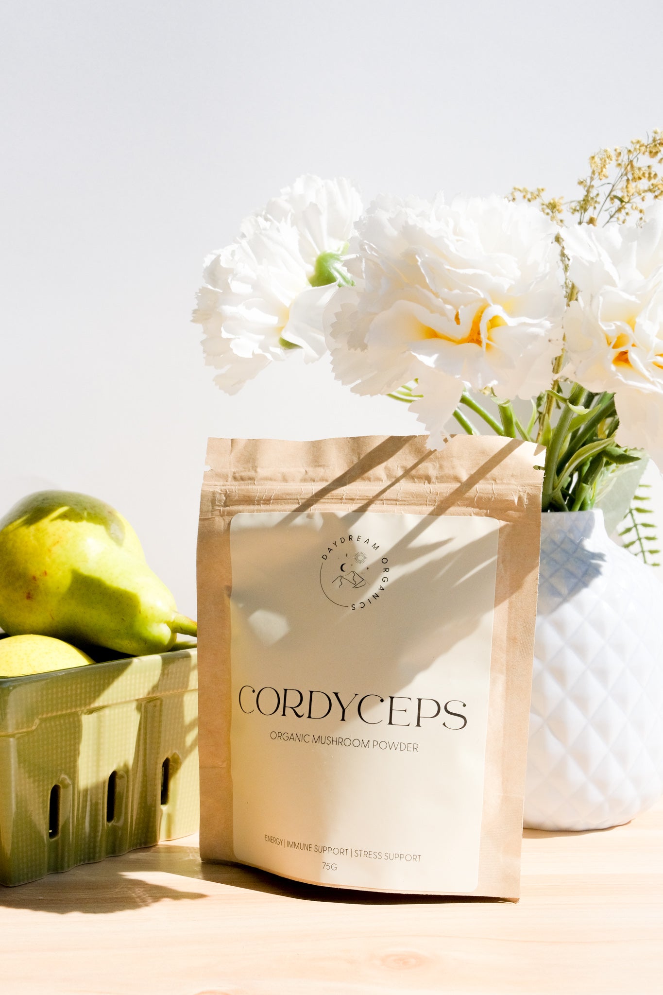 Our organic Cordyceps mushroom powder is an adaptogenic mushroom powder that can be used to stabilize energy and stress levels as well as enhance stamina, endurance and oxygen uptake.
