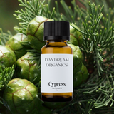 Our uncertified organic Cypress (Cupressus sempervirens) essential oil is known for its crisp, clean, and slightly woody aroma, with fresh evergreen and subtle smoky notes.

Emotionally and energetically, Cypress is deeply grounding, purifying, and supportive during times of transition or emotional overwhelm. It’s often used to promote clarity, resilience, and inner strength, making it a beautiful ally for both mind and body balance.