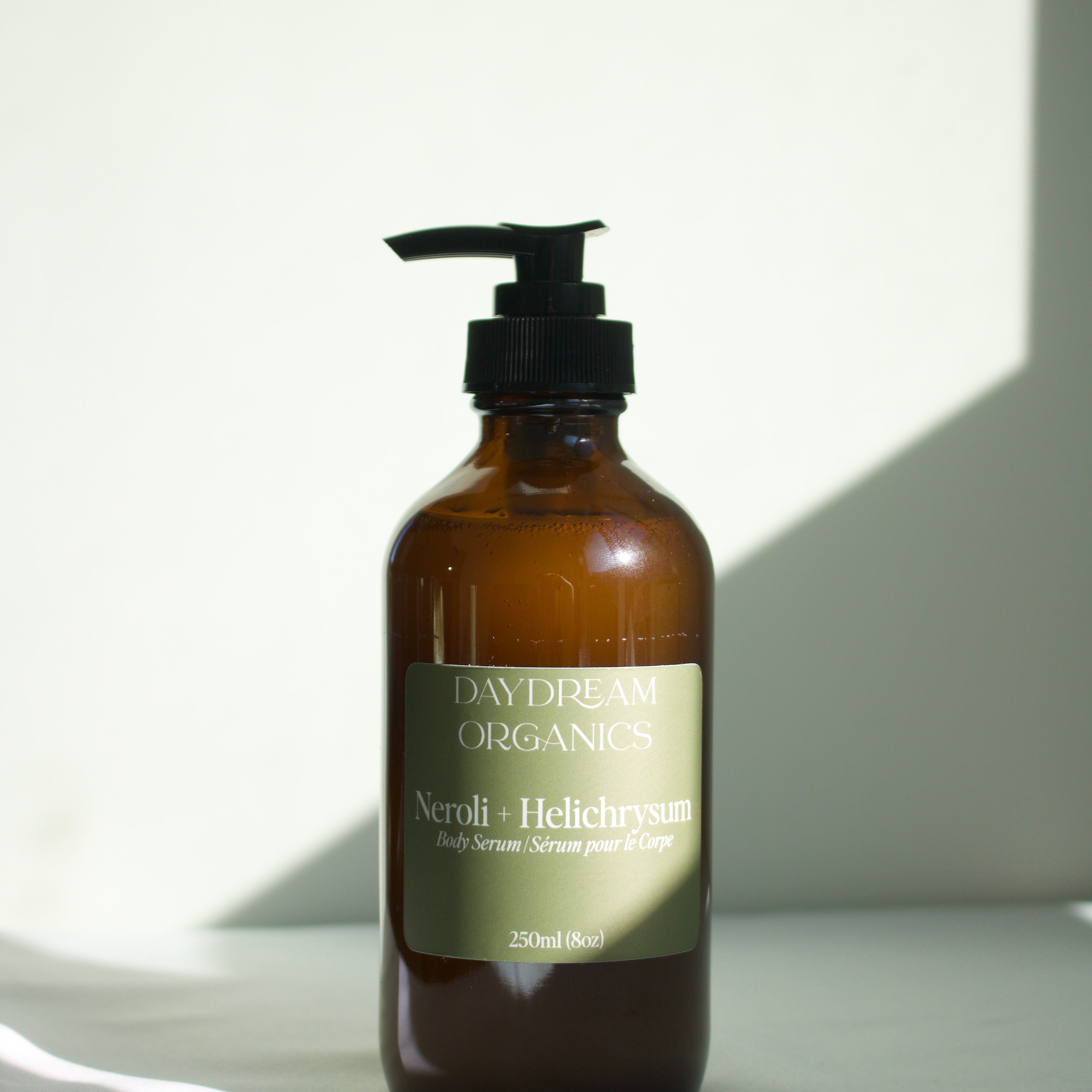 Our Body Serum is a rich, deeply nourishing natural skin treatment designed to replenish dry skin and lock in lasting moisture. Handcrafted with a blend of organic oils, butters, and waxes, this serum melts into the skin effortlessly leaving it feeling soft, smooth, and comfortably hydrated.&nbsp;