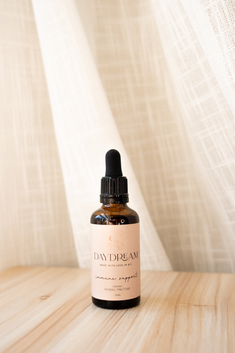 Our Immune Support Herbal Tincture is a blend of Echinacea, Astragalus & Reishi that is potent and has the ability to counter viral and bacterial infections making it a go-to formula for preventing and treating infections such as coughs, colds and flus.