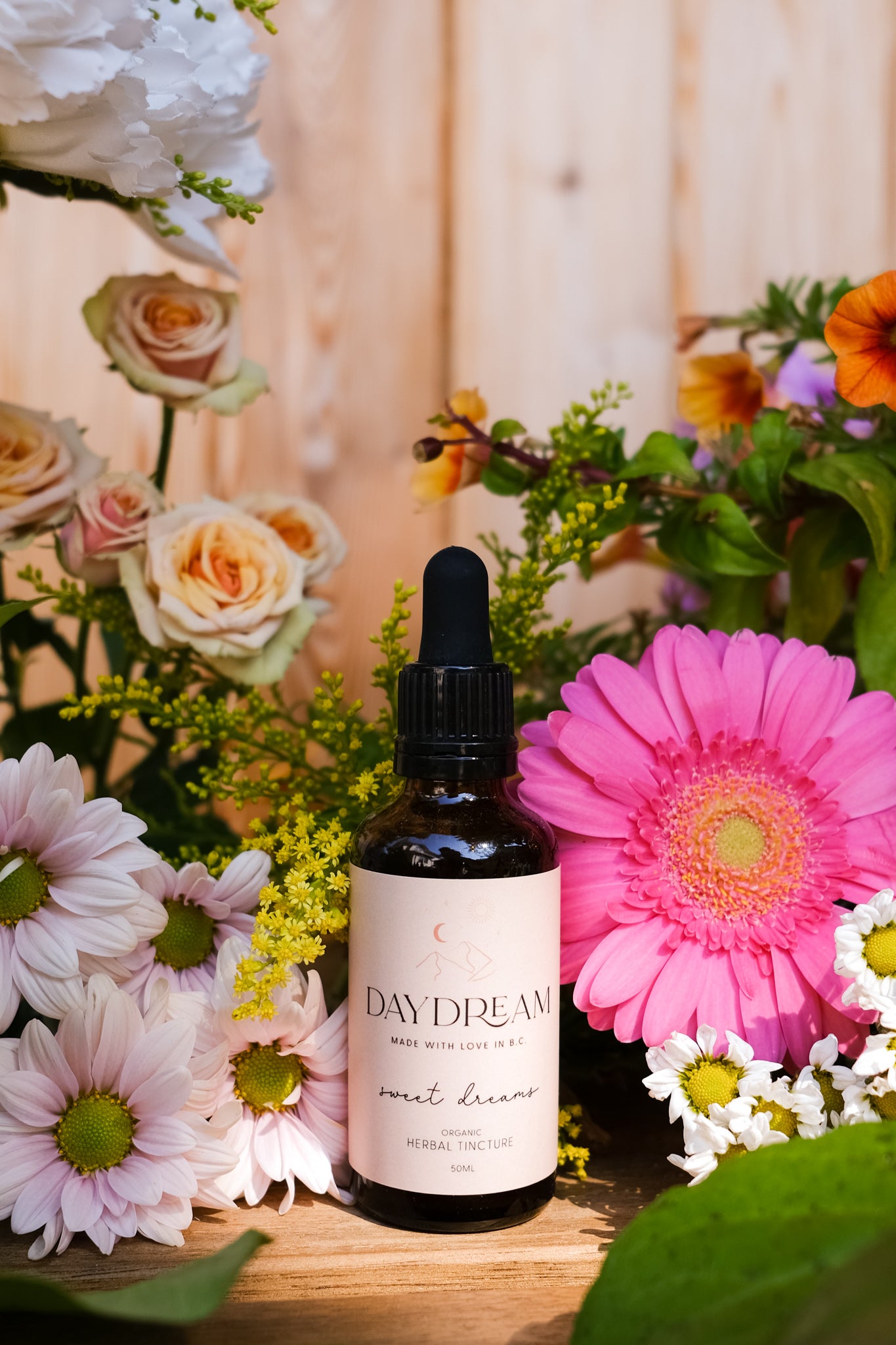 Our Sweet Dreams herbal tincture is blend of Valerian, Lemon Balm and Hops and has been formulated to help you drift off to sleep with ease by relieving difficulty falling asleep, nervous tension and feelings of restlessness. 