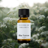 Our uncertified organic Yarrow (Blue) essential oil features a herbaceous, sweet, and slightly camphorous aroma with subtle earthy and floral undertones.

Emotionally and energetically, Blue Yarrow is protective, balancing, and calming, often used to strengthen energetic boundaries, ease emotional tension, and support a sense of inner harmony and resilience.